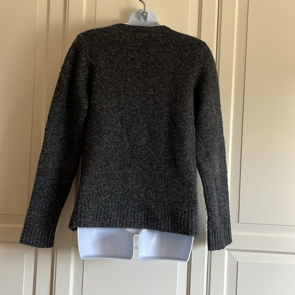 Club Monaco Wool Blend V Neck Sweater Dark Grey size Small, Academia Preppy Chic - Picture 3 of 12